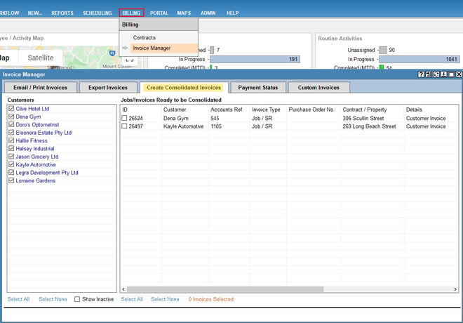 Create Consolidated Invoices